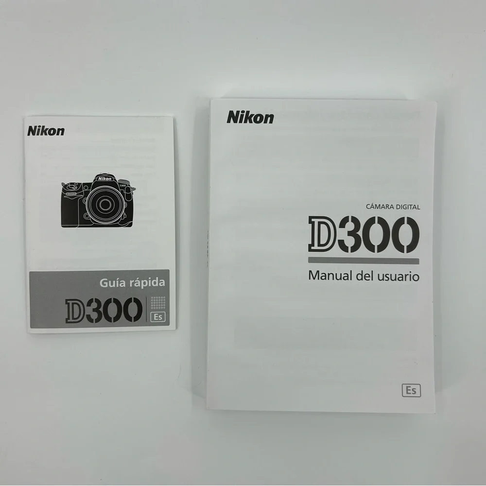 Nikon D300 Camera User Manual and Quick Reference Guide - Spanish